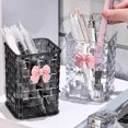 thumbnail image 2 of JIEMUCES Clear Makeup Brush Holder Storage Box Large Capacity Multiple Compartments Pencil Holder Desk Cosmetic Organizer, 2 of 8