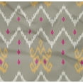 thumbnail image 4 of oneOone Organic Cotton Poplin Twill Fabric Paisley & Chevron Ikat Printed Craft Fabric BTY 42 Inch Wide, 4 of 4