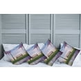 thumbnail image 2 of Ambesonne Nature Throw Pillow Cover 4 Pack, Bench Flowing River Moon, 24", Multicolor, 2 of 7