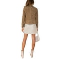 thumbnail image 5 of Seyurigaoka Women Casual Jacket, Imitation Deerskin Velvet Solid Color Ruffle, 5 of 6