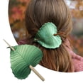 thumbnail image 3 of Retro Blue Bird/Green Leaf Hair Pin Stick Slide Con Stick Personality Gift Para Mujeres Party Cosplay Props Serendint AP006401-02, 3 of 6