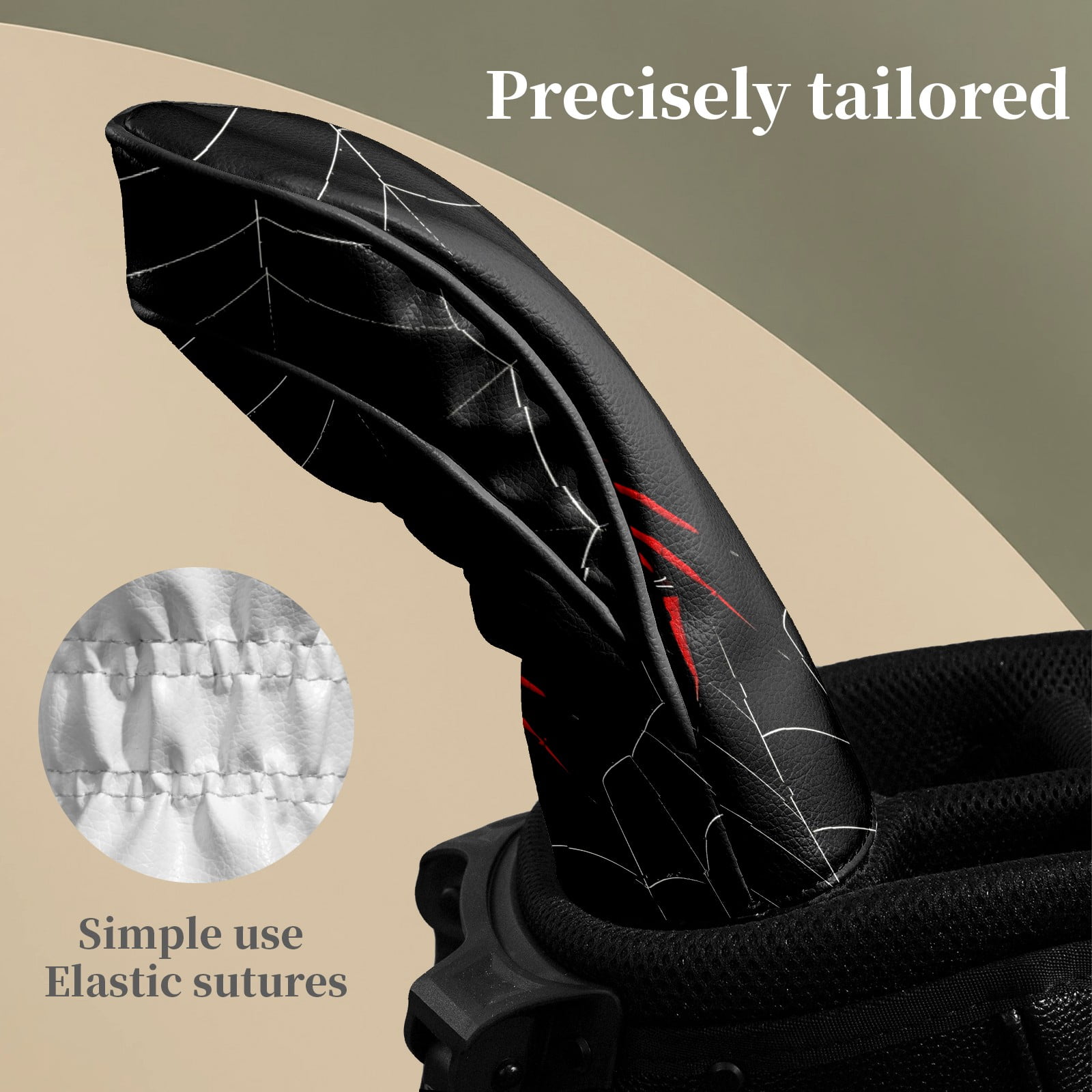 Golf Club Head Covers Dark Web Spider Print Waterproof Leather Golf Head Covers for Men Women Driver Head Cover Fairway Headcover for Golf Lovers