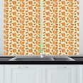 thumbnail image 1 of Acorn Kitchen Curtains, Continuous Style Watercolor Design Autumnal Leaves and Squirrels, Two Panels Drapes with Rod Pocket Room Decor, 55" X 45", Cream Pale Orange and Fawn, by Ambesonne, 1 of 1