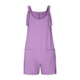 thumbnail image 3 of TBWNWG Girls Rompers and Jumpsuits Summer Solid Color Short Jumpsuit for Girls,Size 9-10 Years, 3 of 4