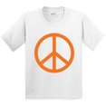 thumbnail image 3 of Inktastic Funky Orange Peace Sign Youth T-Shirt, 3 of 5