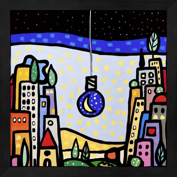 M'illumino di Luna by Wallas, Framed Wall Art, 13.25W x 13.25H