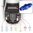 thumbnail image 3 of Universal Car Fuel Oil Pipe Connector AN4 Male to AN4 Male Flare Hose Fitting Adapter Blue 2pcs, 3 of 6