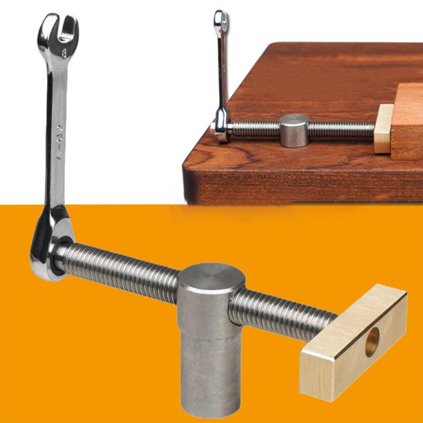 Tornillo de banco para carpintería, herramienta de fijación para manualidades de escultura, bloque de retención de latón, accesorio de cama tallado, a Aperturas de 19 mm Macarena Mini tornillo de banco