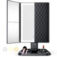 thumbnail image 1 of Espejo de tocador para maquillaje, triple, con luces LED, 72 modos, 3 modos, negro, 1 of 7
