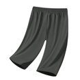 thumbnail image 6 of WQQZJJ Plus Size Women's Capri Pants, Solid Color Casual Straight Leg Pants, Drawstring Elastic Waist Comfortable Outdoor Workout 7/10 Pants, 6 of 7