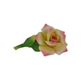 thumbnail image 3 of Large Decorative Yellow and Pink Flower Art Decoration Capodimonte Porcelain 2.5” Tall, 3 of 3