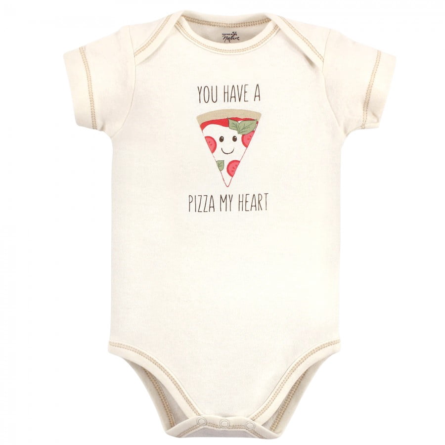 Touched by Nature Organic Cotton Bodysuits 5pk, Pizza, Preemie