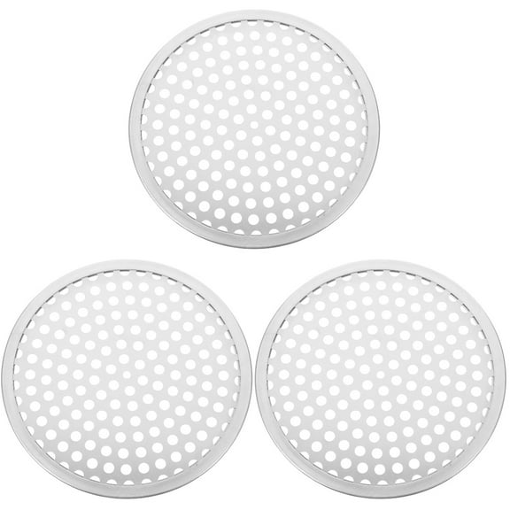 FUEENIRVA Wear-Resistant Stainless Steel Pizza Tray for Oven Non-Stick 3Pcs
