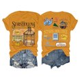 thumbnail image 1 of TSADFHJI Hauts de Noël Élégants pour Femmes Plus Tee-Shirt Décontracté à Col Rond / Manches Courtes pour Confort et Style S Jaune, 1 of 2