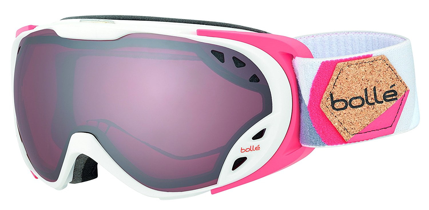 Bolle Snow Duchess Goggles White & Coral Frame, Vermillon Gun Lens by Bolle