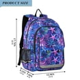 thumbnail image 2 of FORMRS Unisex School Backpack 17" Student Travel Bag with Laptop Compartment, Neon Pink Starfish, 2 of 7