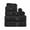 Black, variant on Premium Egyptian Cotton Highly Absorbent Assorted 8-Piece Plush Towel Set - 30" x 55", 20" x 30", 13" x 13"