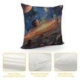 thumbnail image 4 of Orinice Solar System Telescope Space Art Graphic Decorative Throw Pillow Cover for Home Couch Living Room Bed Sofa - Zipper Closure 1PC 20x20in, 4 of 5