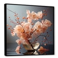 thumbnail image 2 of Designart "Graceful Blooms Of Peach Orchids" Orchids Floater Framed Canvas Prints, 2 of 5