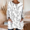 thumbnail image 5 of Craaazy Women's Graphic Printing Loose Fit Casual Daily Crewneck Long Sleeve Tops with Pockets Gifts, 5 of 7