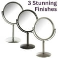 Jerdon 5 inch Diameter Table Top Mirror, 5X1X Magnification, Chrome