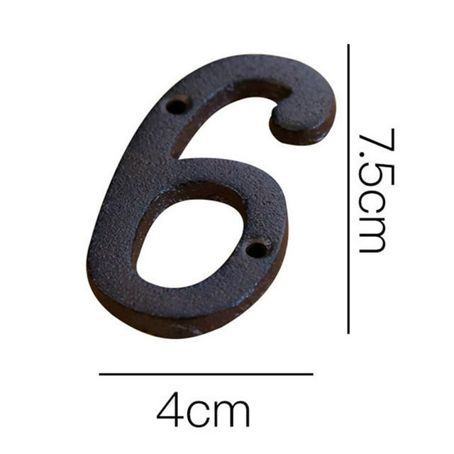 Wrought Iron Decorations Creative DIY House Number Casts Iron Metal Numbers