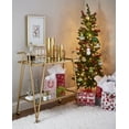 thumbnail image 6 of Linon Mia Metal and Mirrored Mid-Century 2 Level Rolling Bar Cart in Gold, 6 of 9