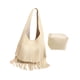 thumbnail image 4 of Bolso estilo hobo con flecos Strade Fareast Limited Beige, 4 of 8