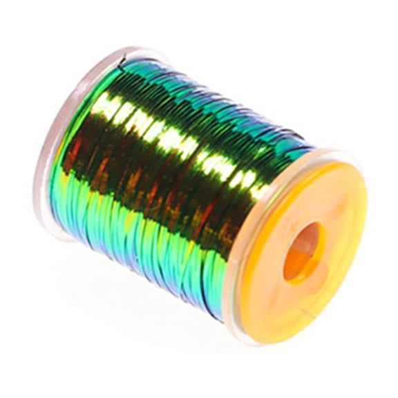 COOLHOOD Fly Tying Flat Peacocks Tinsel Spool Flat Metallic Fly Tying Tinsel Saltwater Flashing Fly Tying Materials Easy to Use