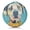 White, variant on Round Meditation Cushion, 22" Dutch Velvet Floor Pillow with PP Cotton Filling for Yoga, Zen, Reading, and Floor Seating, Dogs Puppy Print