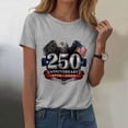 thumbnail image 2 of TOWED22 Women's 250Th Anniversary Print Vintage T-Shirt 1776-2026 250Th Anniversary Patriotic Tee(Light Gray,XXL), 2 of 8