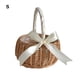 thumbnail image 5 of Cesta de flores de mimbre Matsuzay con asa de aro color Blanco S, 5 of 6