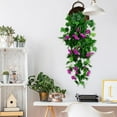 thumbnail image 4 of VGFVFSKGA Artificial Eucalyptus Hanging Vine, Artificial Hanging Plants Fern Vine, Faux Silk Violet, Fake Hanging Plants with Flowers for indoor Outdoor Wall Garden Wedding interior Decoration,Z1#B, 4 of 6
