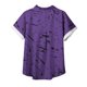 thumbnail image 5 of Fiudx Liquidación de Ahorros de Verano Blusa Casual de Solapa para Mujer con Estampado de Manga Corta y Botones, 5 of 5
