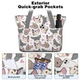 thumbnail image 2 of Tote Bag for Women - Bulldog Dog and Love Heart Shoulder Bag - Large Utility Work Duffle Bag with Zipper Handbag for Travel, Work, Sprots, 2 of 5