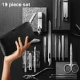 thumbnail image 3 of RUIYUNZHUZHU 19-Piece Stainless Steel Nail Care Kit with Luxurious Travel Case for Nail,Black, 3 of 7