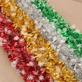 thumbnail image 2 of Christmas Flower Pulling Rainbow Color Foil Tinsel Ribbon Xmas Tree Sequin Snowflake Wire Hanging Garland Wedding Party Decorate (4), 2 of 6