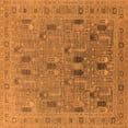 thumbnail image 1 of Ahgly Company Indoor Square Oriental Orange Industrial Area Rugs, 7' Square, 1 of 4