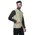 thumbnail image 2 of Atasi China Ivory African Printed Wedding Jackets For Men Nehru Jacket Waist Coat For Festive Season-Medium, 2 of 6