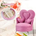 thumbnail image 6 of Niusricy Mini Pink Sofa Single/Double People Heart Shape Armchair Openable Jewelry Box Cute Dolls Accessories, 6 of 8