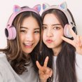thumbnail image 3 of Twowood auricular Lindo gato de gato Bluetooth compatible con Bluetooth LED LED Luz de resplandor de brillo para niña Auriculares Auriculares Auriculares, 3 of 7