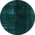 thumbnail image 1 of Ahgly Company Indoor Round Persian Turquoise Blue Bohemian Area Rugs, 4' Round, 1 of 4