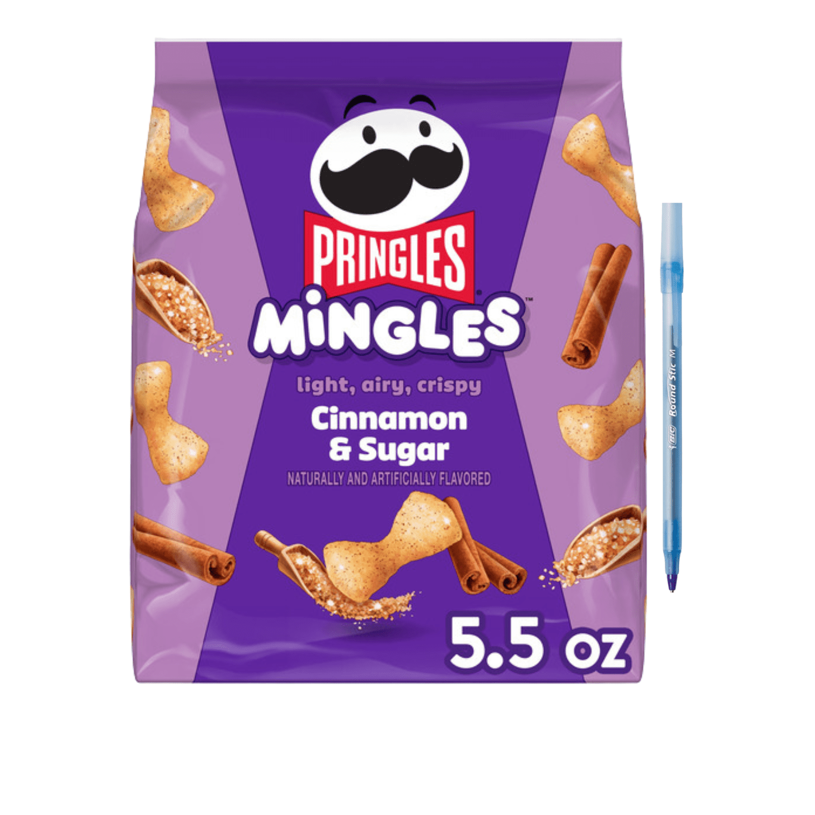 Mingles Cinnamon and Sugar Puffed Snacks, Sweet Snacks, 5.5 oz 5.5 oz