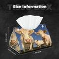thumbnail image 6 of Goofa Cows Cattles Pattern Triangle Square Tissue Box Cover, Modern PVC Leathe Facial Paper Holder,Decorative Holder/Organizer for Bathroom Vanity Countertop, 6 of 9
