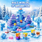 150PCS Snow Castle Magnetic Blocks for Kids Ages 3-12, Magnetic Building Cubes STEM Building Blocks Set with Strong Magnets, Magnetic Toys Educational Construction Set for Boys Girls