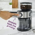 thumbnail image 4 of Mr. Coffee Cafe Grind 18 Cup Automatic Burr Grinder with Removable Bean Hopper and Grind Chamber | Stainless Steel, 4 of 7