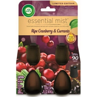 Air Wick Plug in Scented Oil Refill, 5 ct, Ripe Cranberry and Currants, Air  Freshener, Essential Oils, Fall Scent, Fall decor