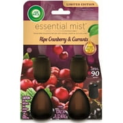 Air Wick Essential Mist Refill, 2ct, Ripe Cranberry & Currants, Air Freshener, Essential Oils