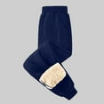thumbnail image 3 of Akiihool Boys Uniform Pants Boys Stretch Cargo High Waisted Loose Fit Comfy Belted Lounge Trousers with Pockets (Blue,9-10 Years), 3 of 6