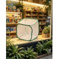 thumbnail image 4 of Collapsible Insect Habitat Cage 30x30x30cm Green Trim White Mesh Pop Up Cage with Zipper for Outdoor Use, 4 of 4